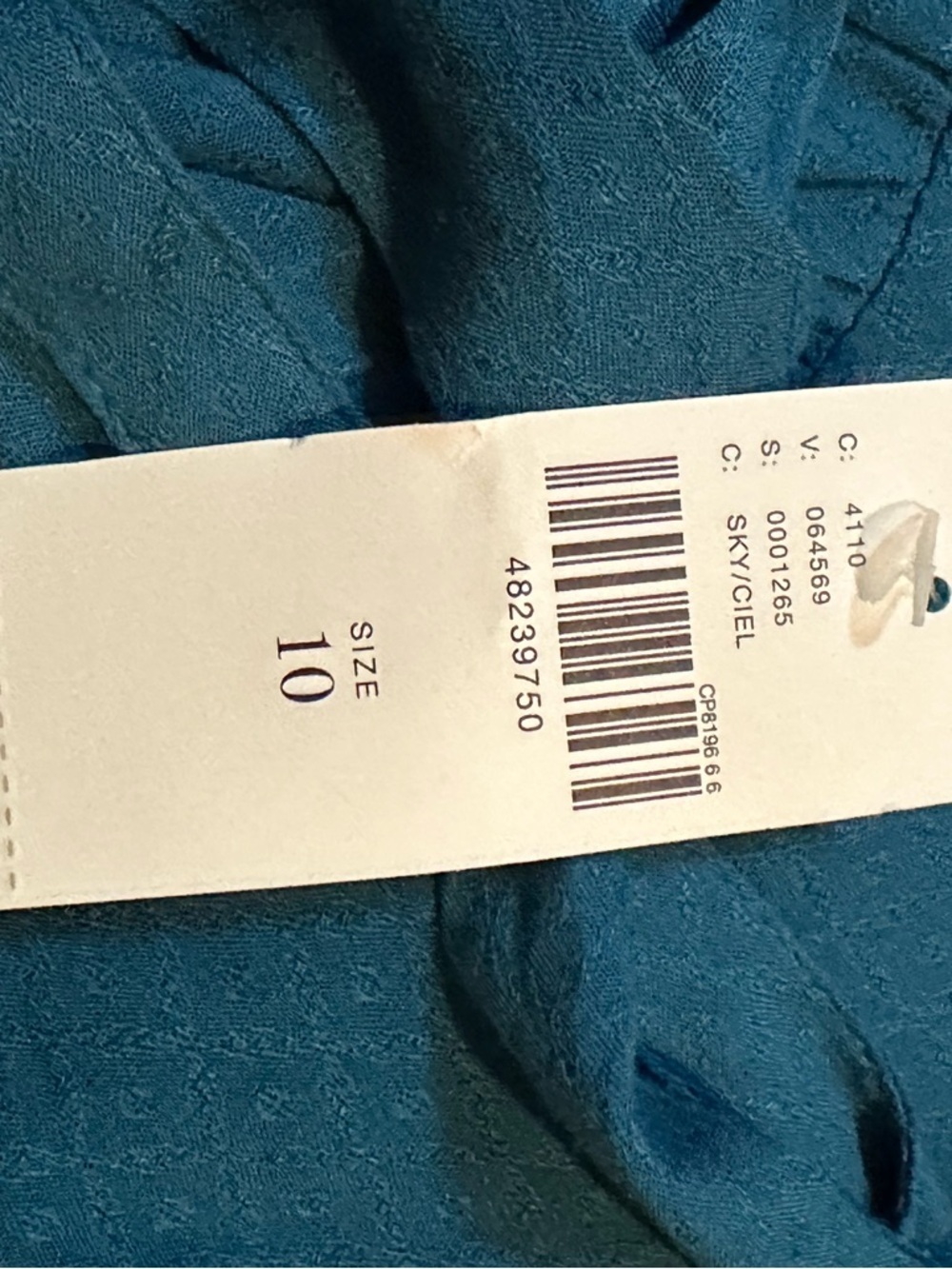 Anthropologie Teal Long-Sleeve Tie-Neck Blouse - Picture 8 of 13
